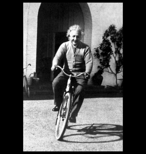 Obrázek produktu Pánská mikina Albert Einstein na kole