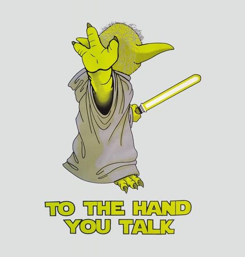 Obrázek produktu Dámské tričko Mistr Yoda "K ruce ty mluv!"