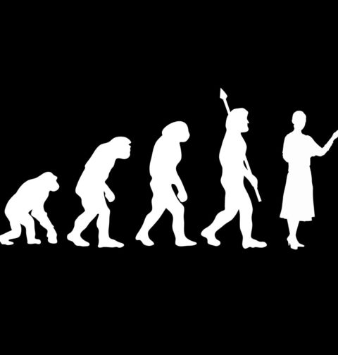 Obrázek produktu Dámské tričko Evoluce učitelky