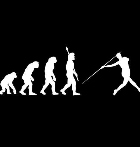 Obrázek produktu Pánské tričko Evoluce hodu oštěpem