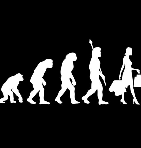 Obrázek produktu Dámské tričko Evoluce shopaholika