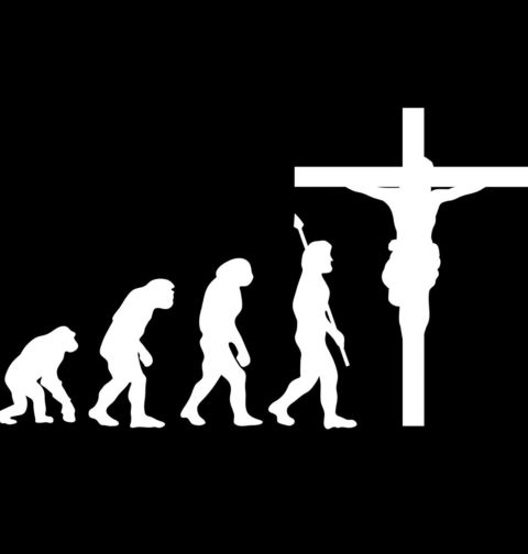 Obrázek produktu Pánské tričko Evoluce křesťanství