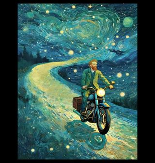 Obrázek 2 produktu Dámské tričko Vincent van Gogh na motorce