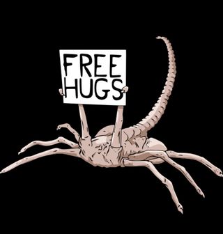 Obrázek 2 produktu Dětské tričko Mazlivý Vetřelec Facehugger Free Hugs