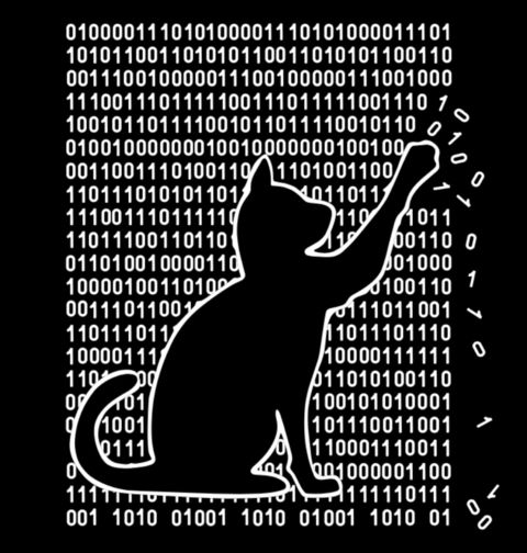 Obrázek produktu Pánská mikina Kočka Hacker CyberCat 