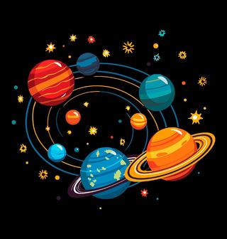Obrázek 2 produktu Dětské tričko Planety a hvězdy galaxie Space Planets Stars Galaxy