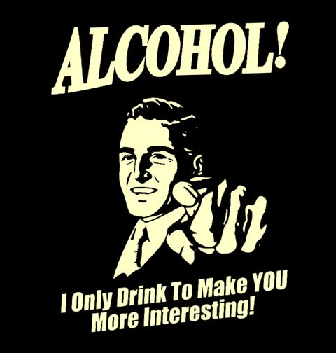 Obrázek produktu Pánské tričko „Alkohol piju pouze proto, aby si byl zajímavější!“