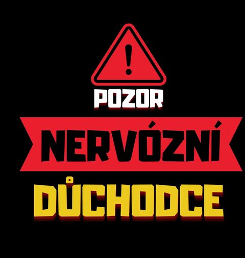 Obrázek produktu Dámské tričko Pozor, nervózní důchodce