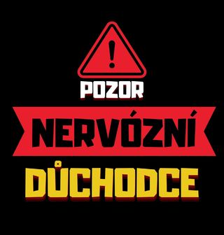 Obrázek 2 produktu Dámské tričko Pozor, nervózní důchodce