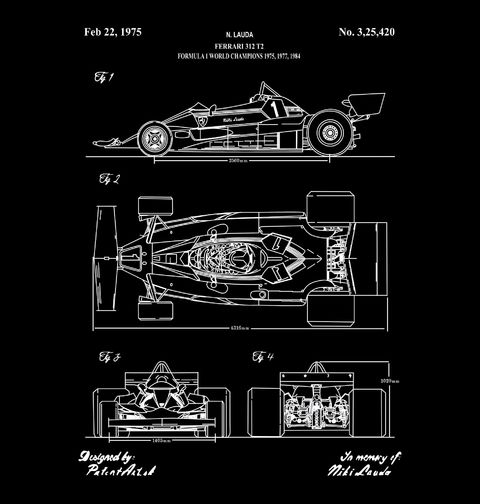 Obrázek produktu Pánské tričko Formule 312 T2 Patent Niki Lauda