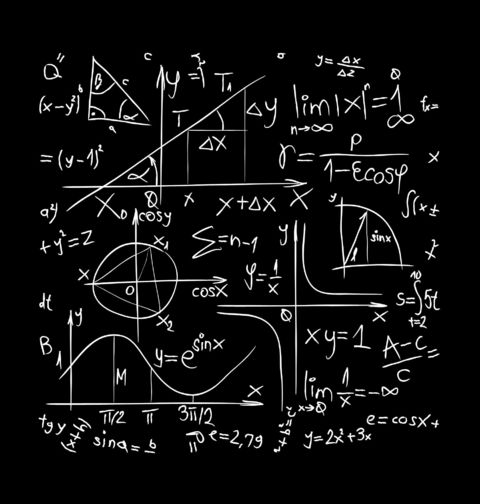 Obrázek produktu Pánské tričko Matematické vzorce na tabuli