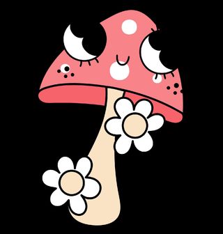 Obrázek 2 produktu Pánské tričko Roztomilá Houba s květinami