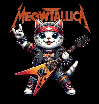 Obrázek 2 produktu Dámské tričko Meowtallica Kočičí rocková legenda