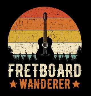Obrázek 2 produktu Dámské tričko Kytara Fretboard Wanderer Retro Guitar