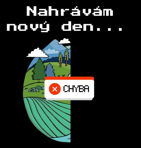 Obrázek produktu Pánské tričko Chyba při načítání nového dne