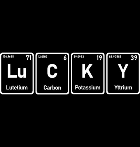 Obrázek produktu Pánské tričko Chemické prvky Štěstí Lucky