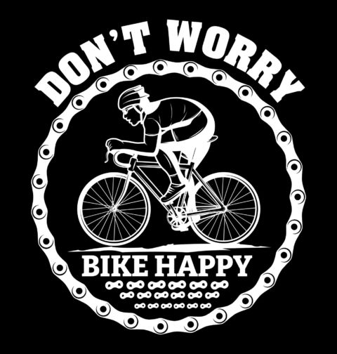 Obrázek produktu Pánské tričko Neřeš a šlapej! Don't worry, bike happy