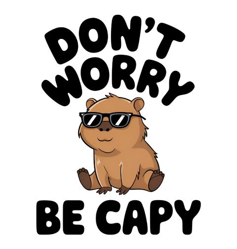 Obrázek produktu Pánské tričko Kapybara Be Capy Be Happy