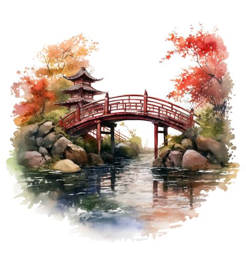 Obrázek produktu Pánské tričko Japonský Most Cesta do Chrámu