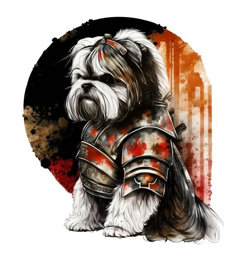 Obrázek produktu Dámské tričko Pes Samuraj Shih Tzu