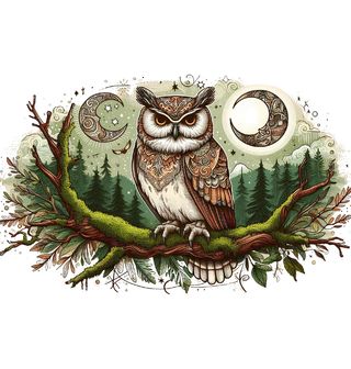 Obrázek 2 produktu Dámské tričko Výr velký Boho