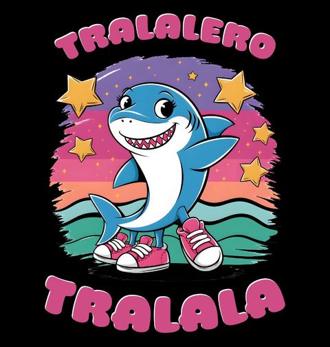 Obrázek produktu Pánské tričko Tralalero Tralala Roztomilý žralok
