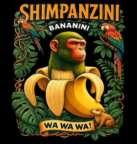 Obrázek produktu Pánské tričko Shimpanzini Bananini Wa Wa Wa!