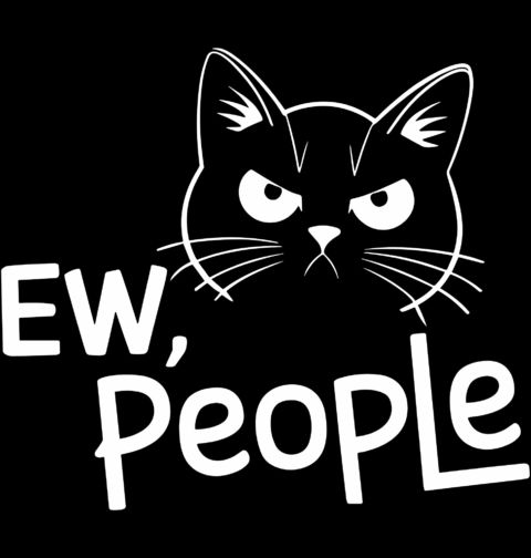 Obrázek produktu Pánské tričko Antisociální Kočka Ew, People