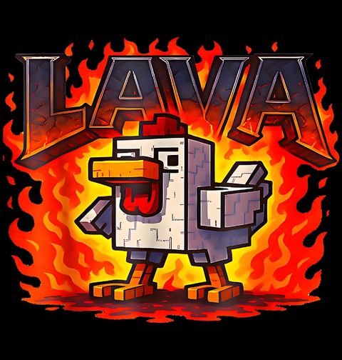 Obrázek produktu Dámské tričko Lava Chicken Minecraft Kuře