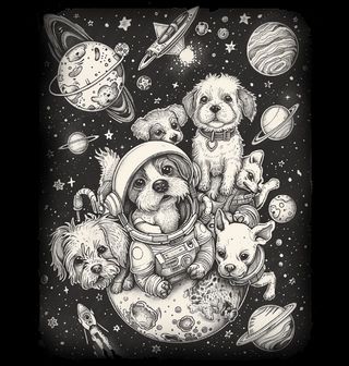 Obrázek 2 produktu Pánské tričko Shih-tzu Astronaut na Měsíci