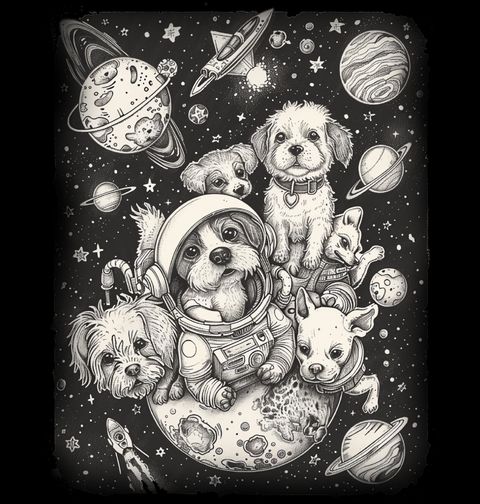 Obrázek produktu Pánské tričko Shih-tzu Astronaut na Měsíci