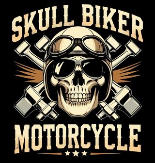 Obrázek 2 produktu Dámské tričko Motorkářská lebka Skull Biker Motorcycle
