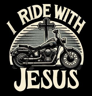 Obrázek 2 produktu Dámské tričko Jezdím s Ježíšem I Ride With Jesus