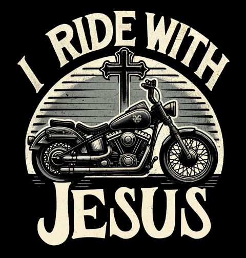 Obrázek produktu Dámské tričko Jezdím s Ježíšem I Ride With Jesus