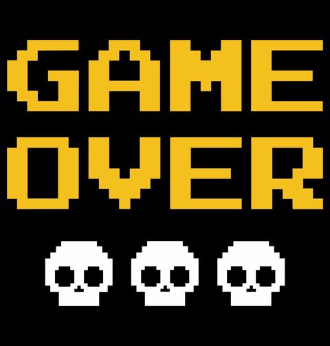 Obrázek produktu Dámské tričko 0 životů Konec Hry Game Over