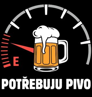 Obrázek 2 produktu Dámské tričko Prázdná nádrž - Potřebuju pivo!