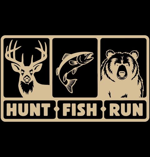 Obrázek produktu Pánské tričko Lov, rybaření... a útěk! Hunt Fish Run