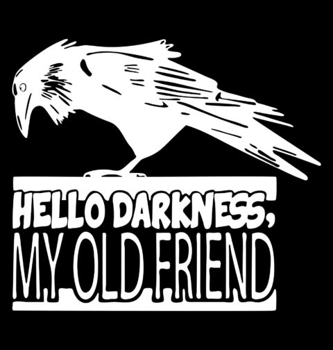 Obrázek produktu Pánské tričko Temný Havran Hello Darkness My Old Friend
