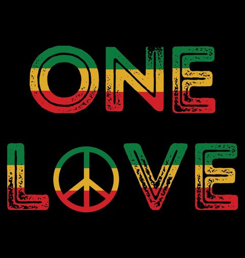 Obrázek produktu Dámské tričko One Love Rasta Reggae Hippie Peace