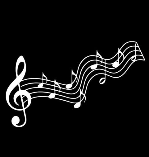 Obrázek produktu Pánské tričko Houslový klíč Vlny Melodie