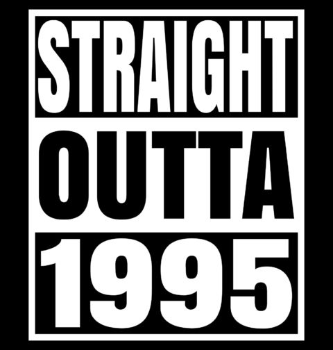 Obrázek produktu Dámské tričko Přímo z roku 1995 Straight Outta 