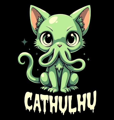 Obrázek produktu Pánské tričko Kočka Cthulhu Cathulhu