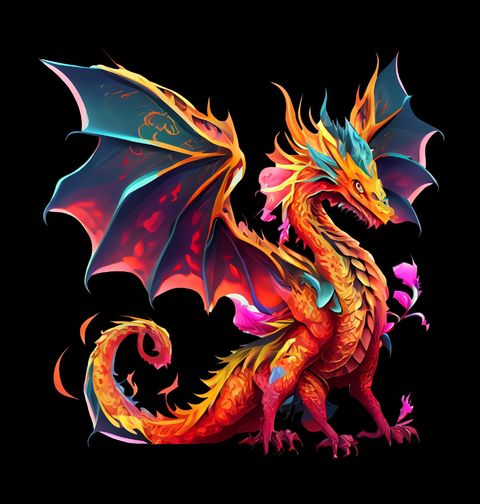 Obrázek produktu Pánské tričko Ohnivý Drak Fire Dragon