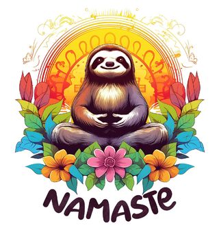 Obrázek 2 produktu Pánské tričko Meditující Lenochod Namaste