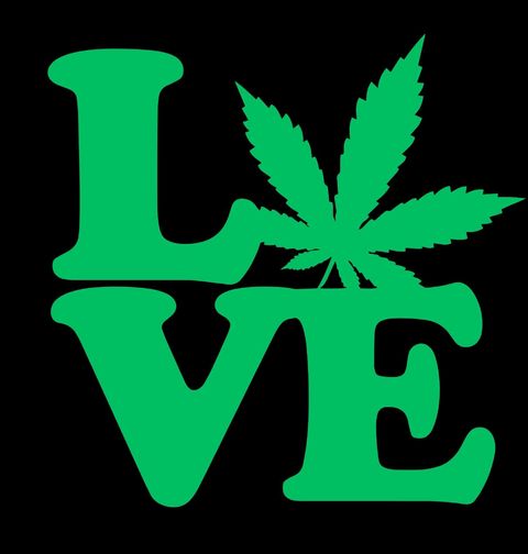 Obrázek produktu Pánské tričko Láska k trávě LOVE Weed