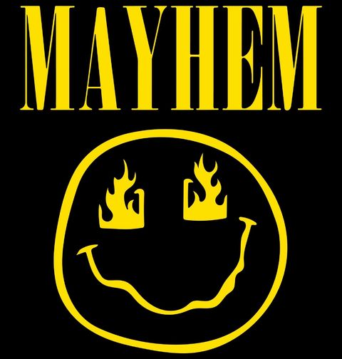 Obrázek produktu Dámské tričko Hořící Smajlík Anarchie Mayhem Emoji