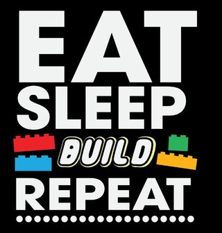Obrázek 2 produktu Dětské tričko Jez Spi Stav Opakuj Eat Sleep Build Repeat