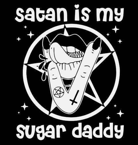 Obrázek produktu Dámské tričko Satan je můj Sugar Daddy