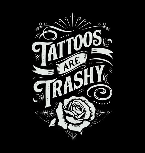 Obrázek produktu Dámské tričko Tetování je nevkusné Tattoos are trashy