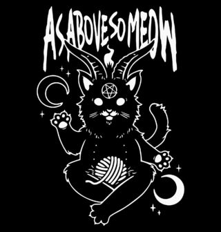 Obrázek 2 produktu Pánské tričko Okultní Kočka Meowfomet As Above So Meow